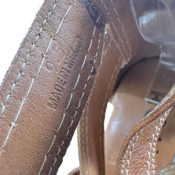 Roan by Bed Stu Corey Distressed Leather Platform Sandals Size 9.5 - Picture 3 of 10
